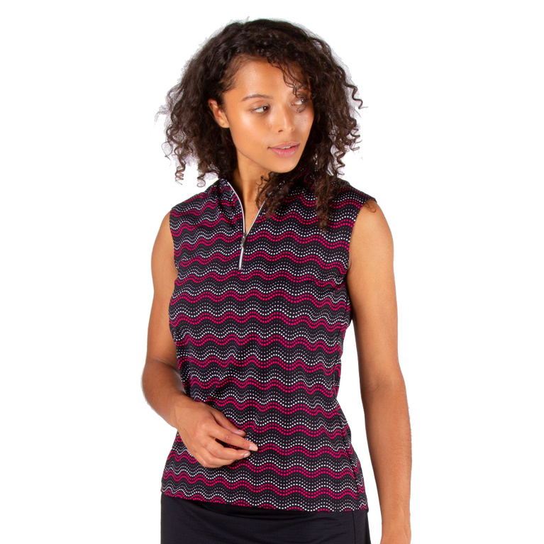 Empower Collection: Londyn Sleeveless Mock Top Polo Shirt